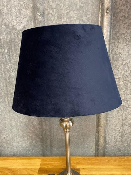 Lampskärm Sammet  Mörkblå Oval