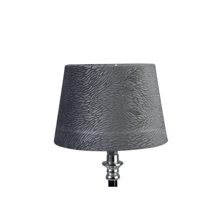 Lampskärm Sammet Grå med Mönster