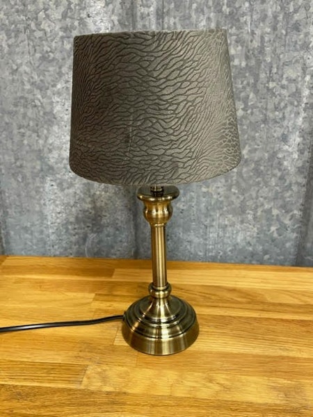 Lampskärm Sammet Grön med Mönster