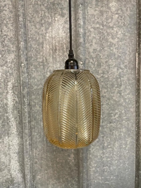 Fönsterlampa Glas Gul