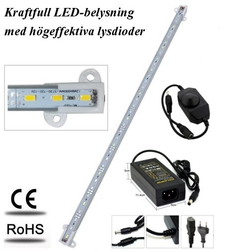 Akvariebelysning - Paket med 1 st LED-list 67 cm