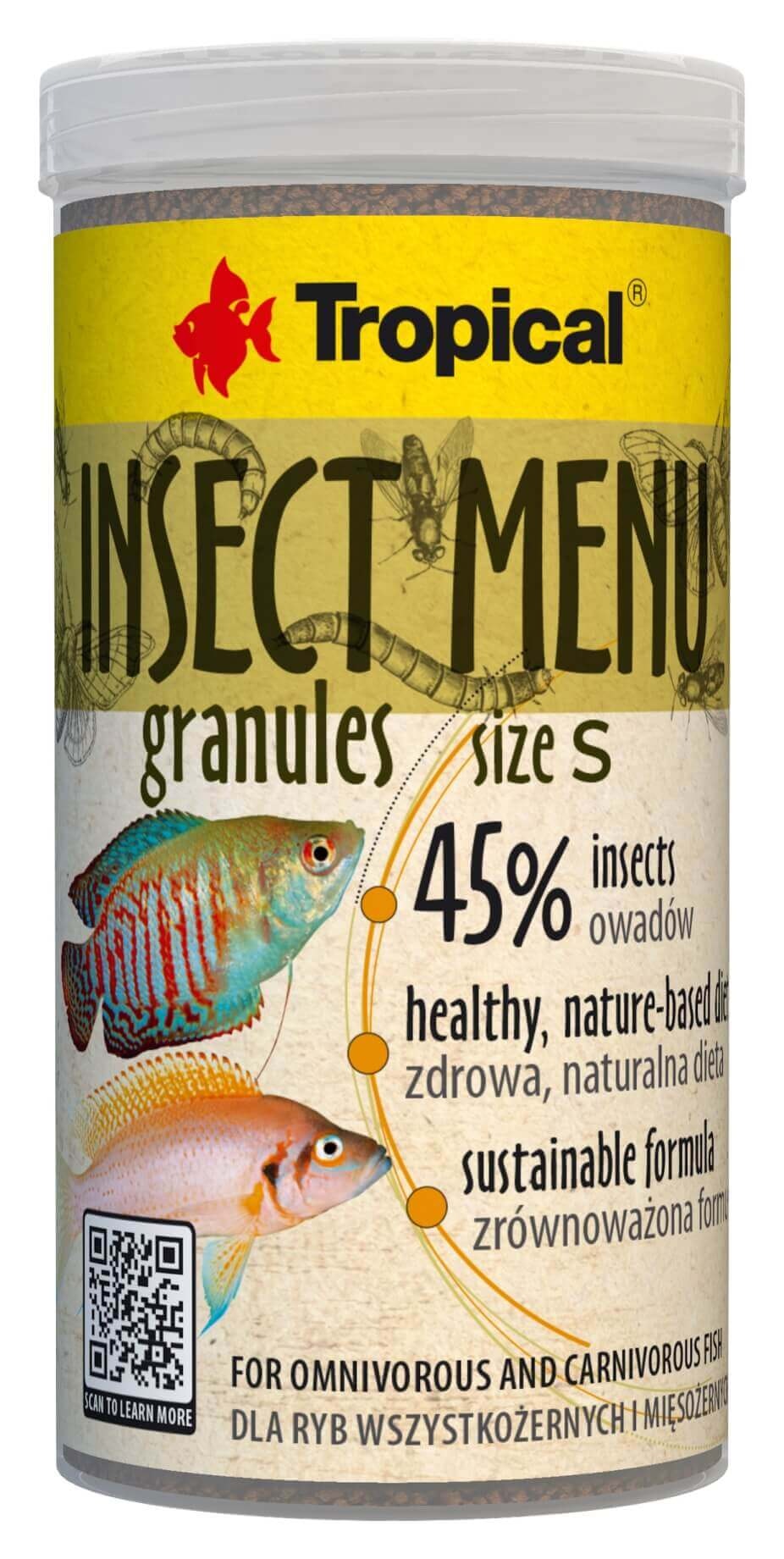 insect menu tropical fiskmat fiskfoder yngelfoder granulat pellets
