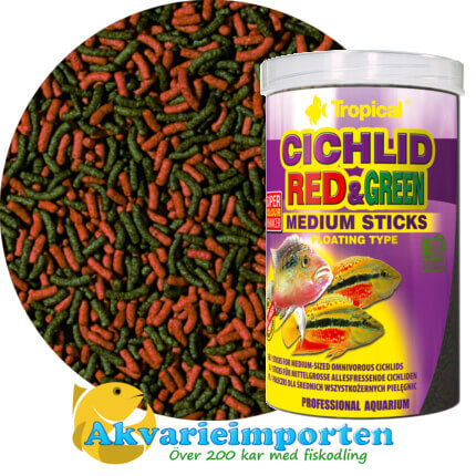 Cichlid Red & Green Medium Sticks 1000 ml A