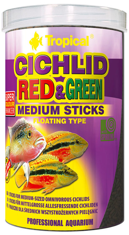 Cichlid Red & Green Medium Sticks 1000 ml