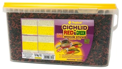 Cichlid Red & Green Medium Sticks 10 liter