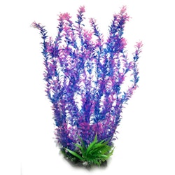 Plastväxt Rotala bonsai blå/lila med rosa detaljer 55 cm