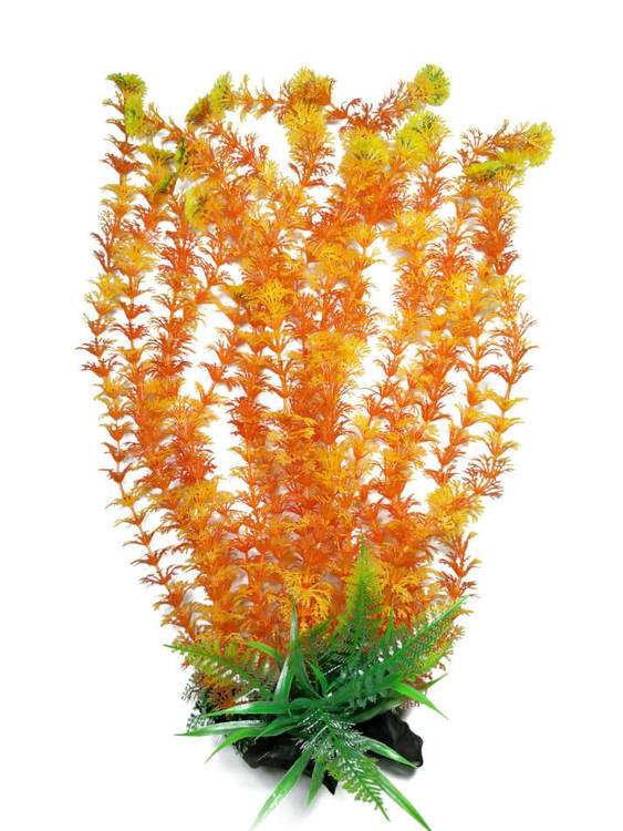 Plastväxt Cabomba orange med grön topp 55 cm A