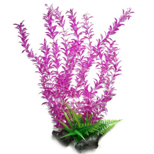 Plastväxt Rotala mörk pink med vita detaljer 55 cm