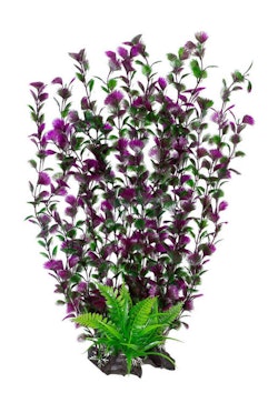 Plastväxt Spikewort grön med lila detaljer 55 cm