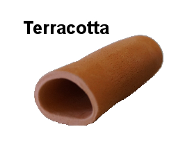 Malgrotta med stängd ände 12 - 13 cm - Terracotta