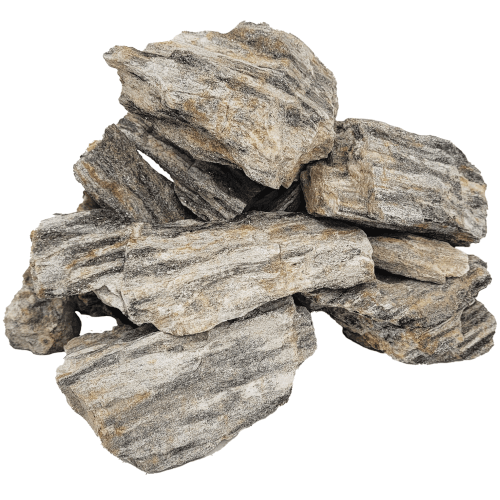 Nano sten - Grey Fossil wood rock - 8-15 st