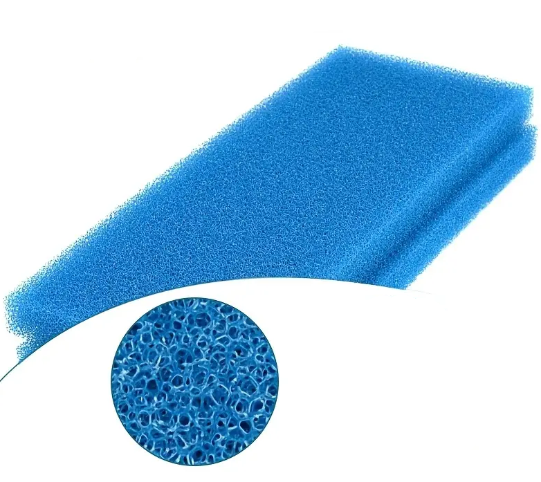 Filtermatta - 100x50x10 cm Grovporig - 10 PPI - Blå