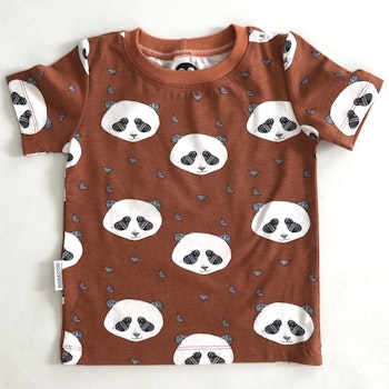 T-shirt rustbrun panda str 92