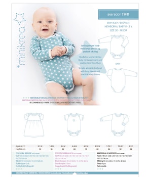 Minikrea babybody 0-3 år