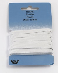 Strikk, 6 mm a 10 meter hvit