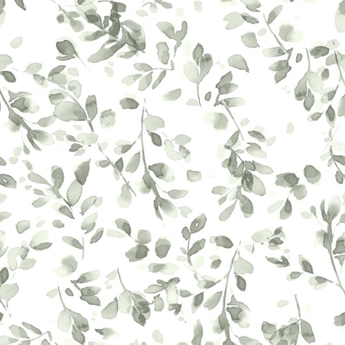 OD- Abstract Leaves Green Off White