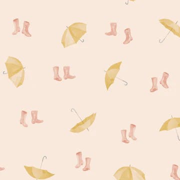 OD- Rainboots & Umbrellas Pastel