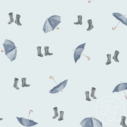 OD- Rainboots & Umbrellas Blue