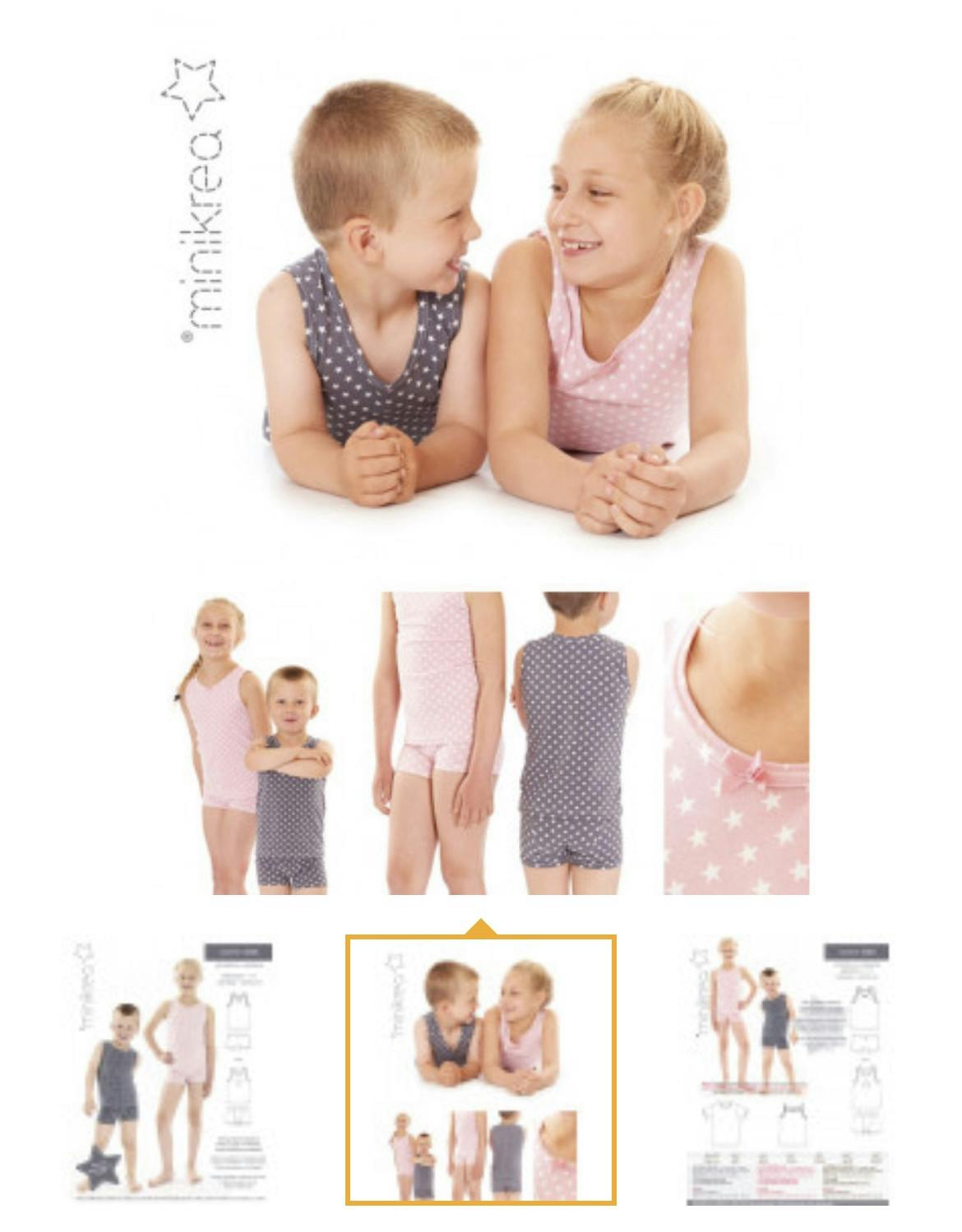 Minikrea undertøy gutt og jente 2-12 år