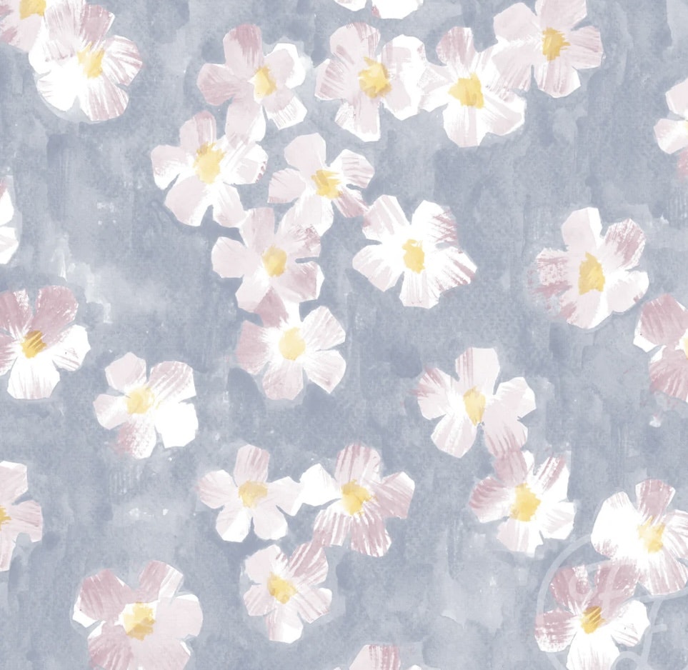 Bold floral blue big