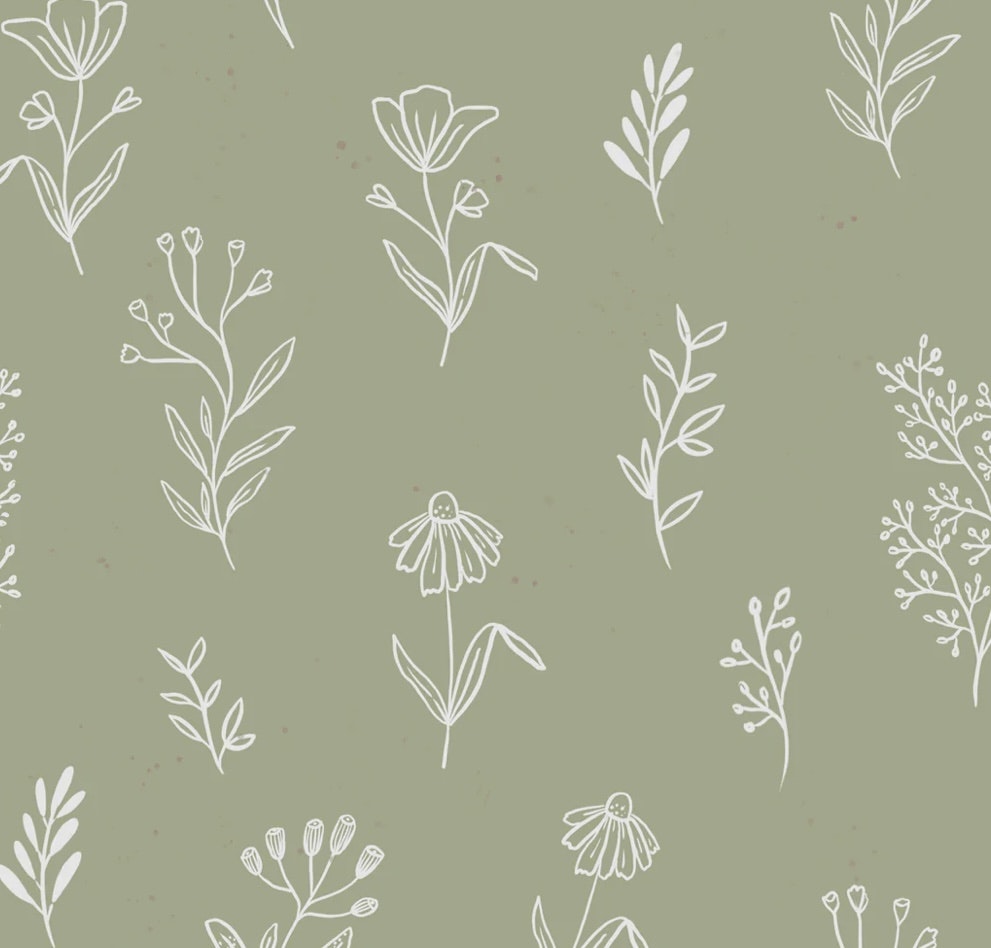 OD- Flowers outline green