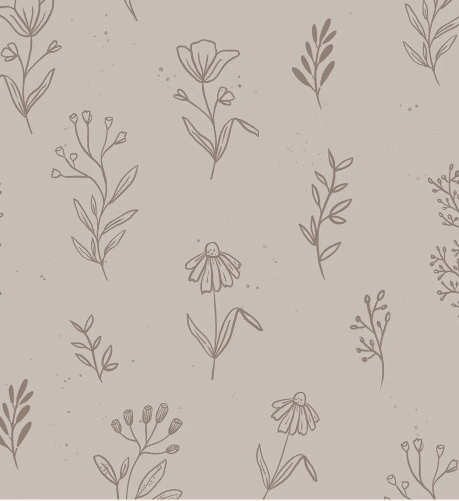 OD- Flowers outline brown