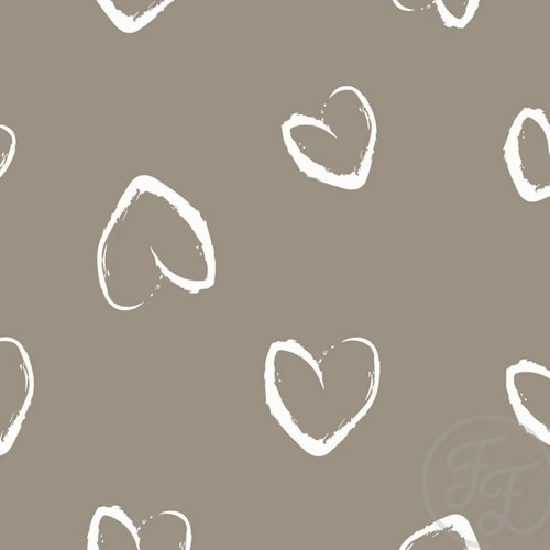 OD- Crayon hearts taupe