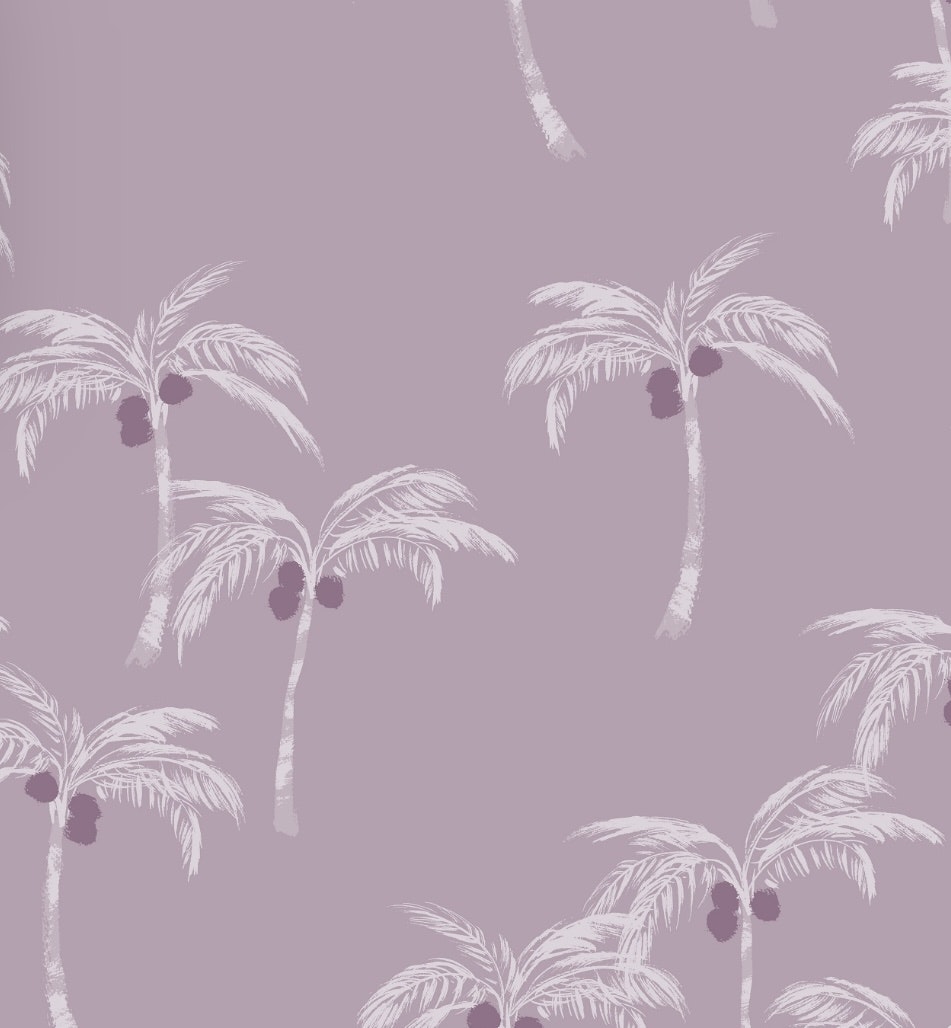 OD- Palmtrees and coconuts purple