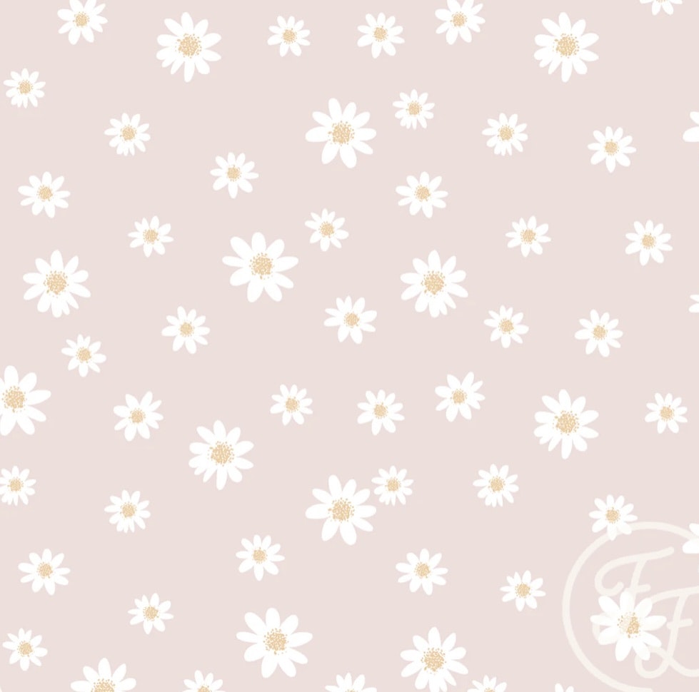 Pointelle pink daisies