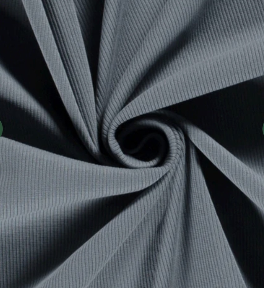 Ribbjersey steel blue