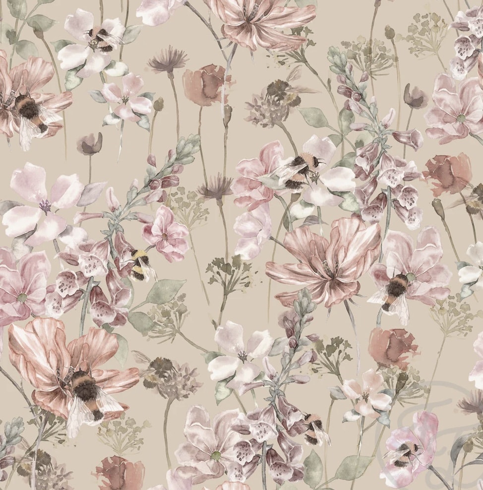 Bumble bee beige ribbjersey