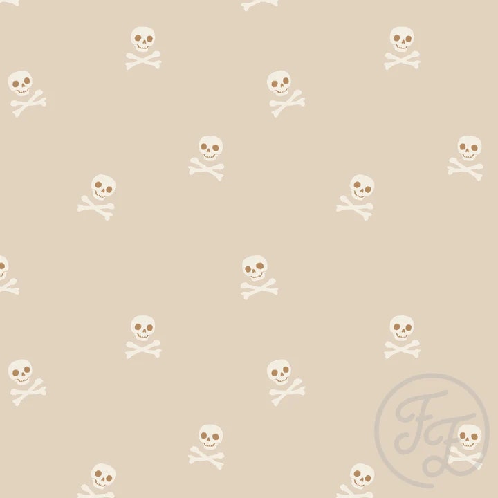 OD- Skull and bones beige small