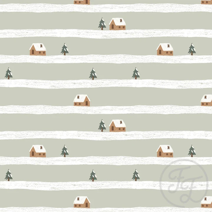 OD- House in the snow stripe green