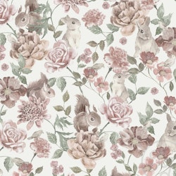 Floral botanical french terry