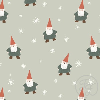 Christmas gnomes and stars big green