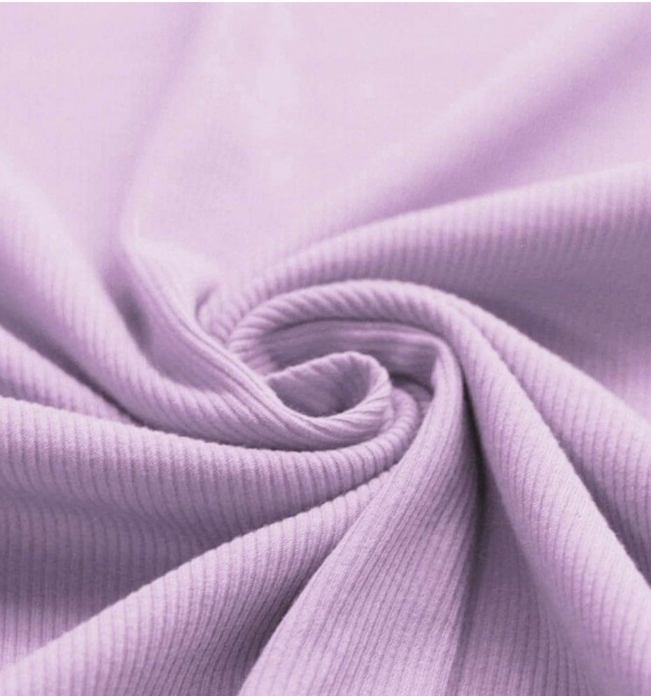 Ribbjersey pastel lilac