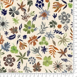 OD- Watercolor polycromatic floral in cream color