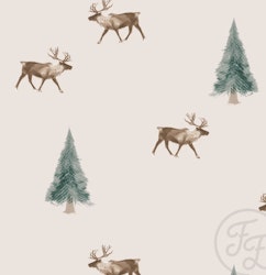 Jersey reindeer family fabrics