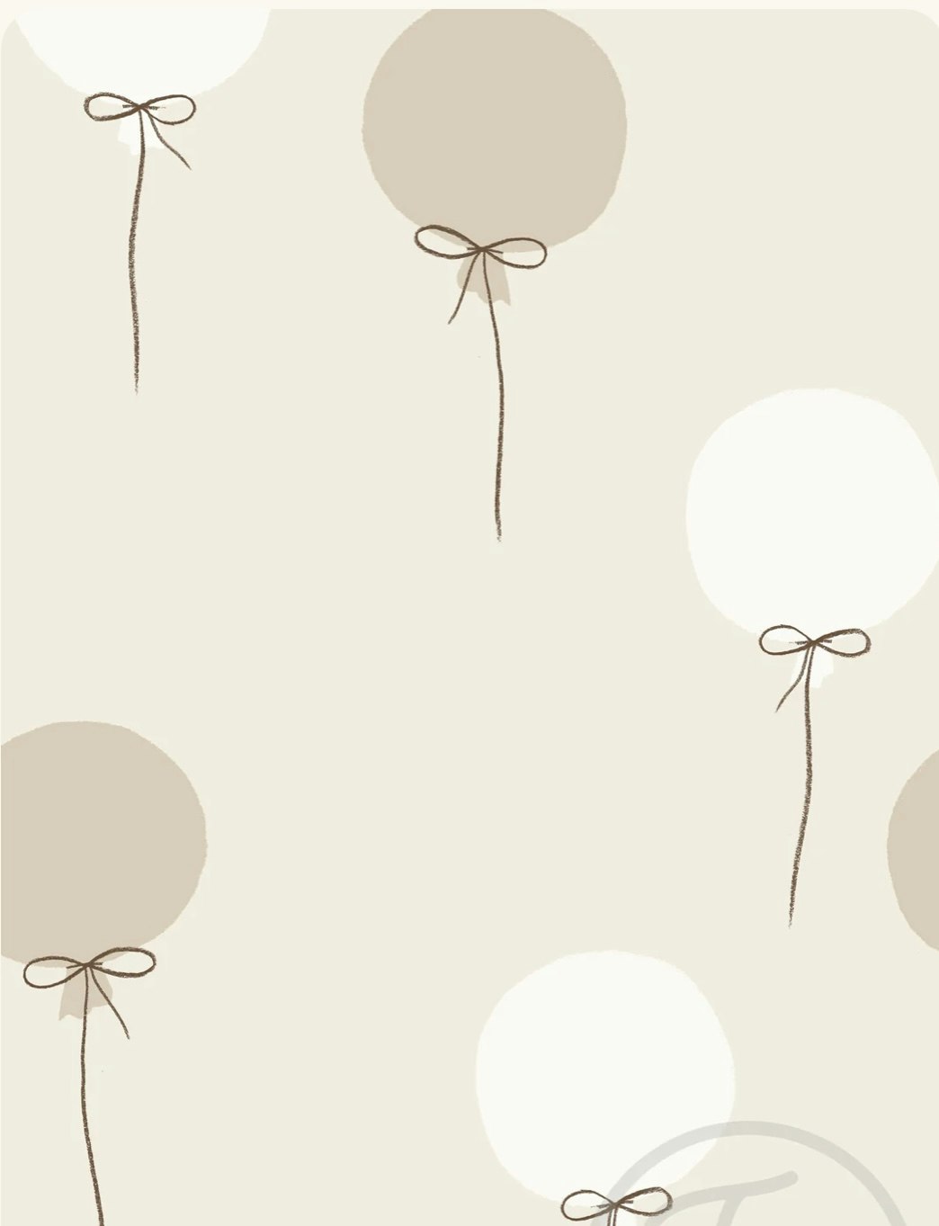 Balloons big beige ribbjersey