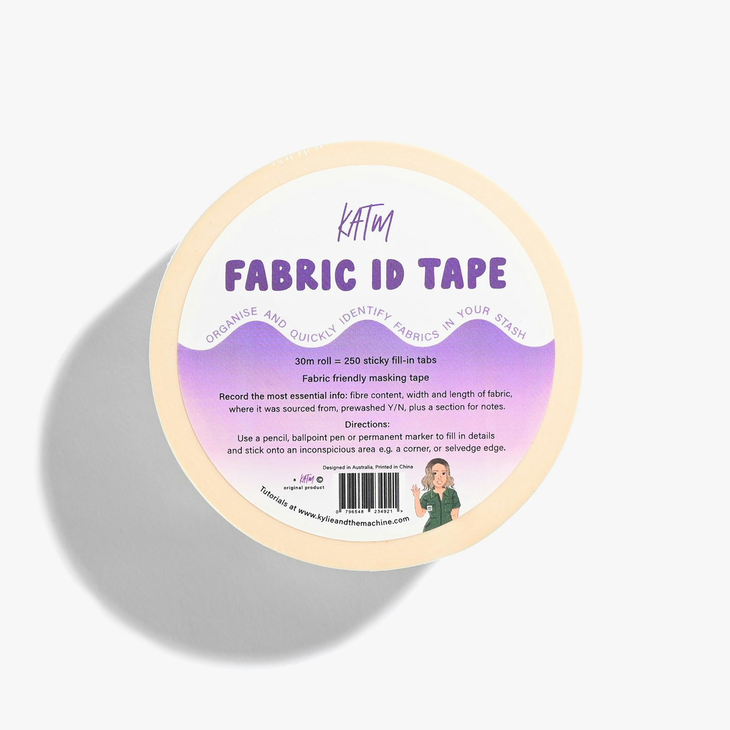 KATM fabric ID tape, markering for stoff