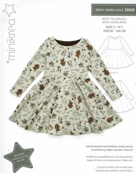 Minikrea jersey swing kjole