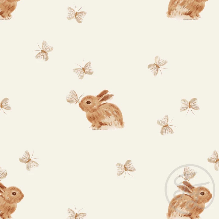 OD- Baby rabbit & butterfly offwhite big