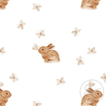 OD- Babyrabbit & butterfly white big