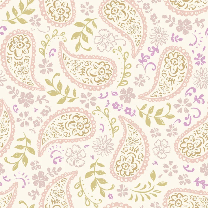 OD- Paisley pistache & lila