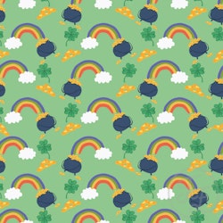 OD- St Patrick day pot of gold rainbow in Light Moss Green