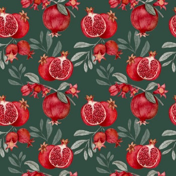 OD- Pomegranates Dark Green