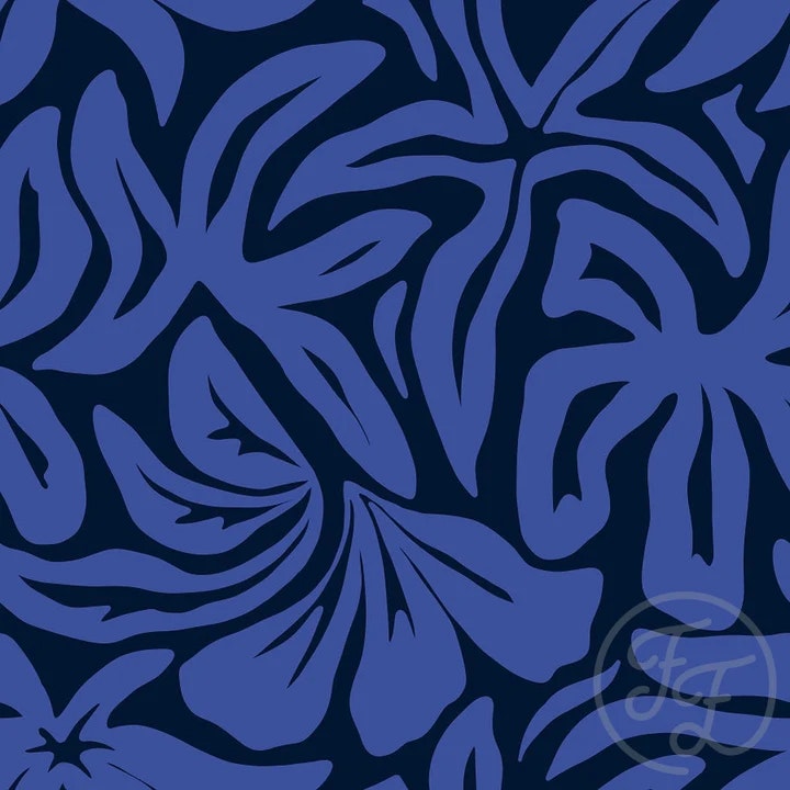 OD- Floral Wave Blue