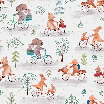 OD- Watercolor Biking Animals