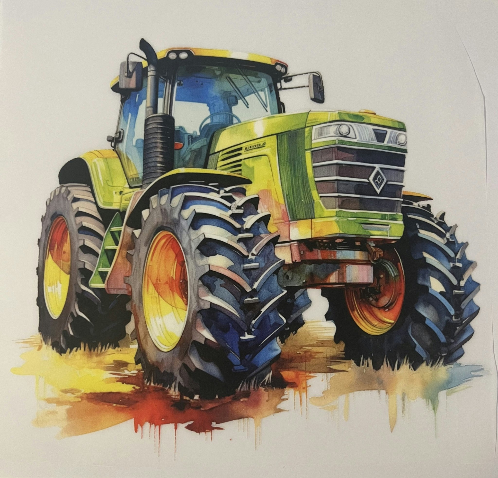 Strykemerke fargerik traktor