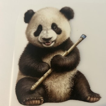 Strykemerke panda med pinne